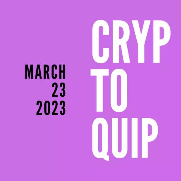 Cryptoquip for March 23, 2023