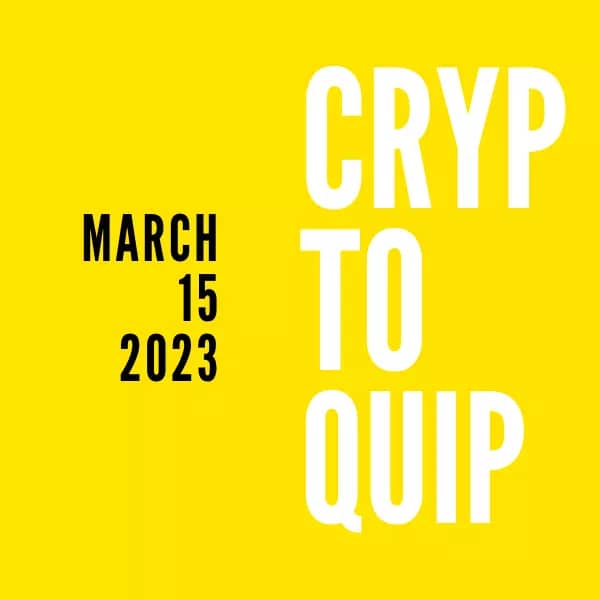 Cryptoquip for march 15, 2023